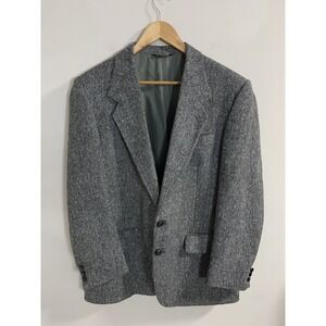 Magee Donegal Irish Tweed Blazer 40R Speckled Gray Jacket Vintage 80s LIKE NEW